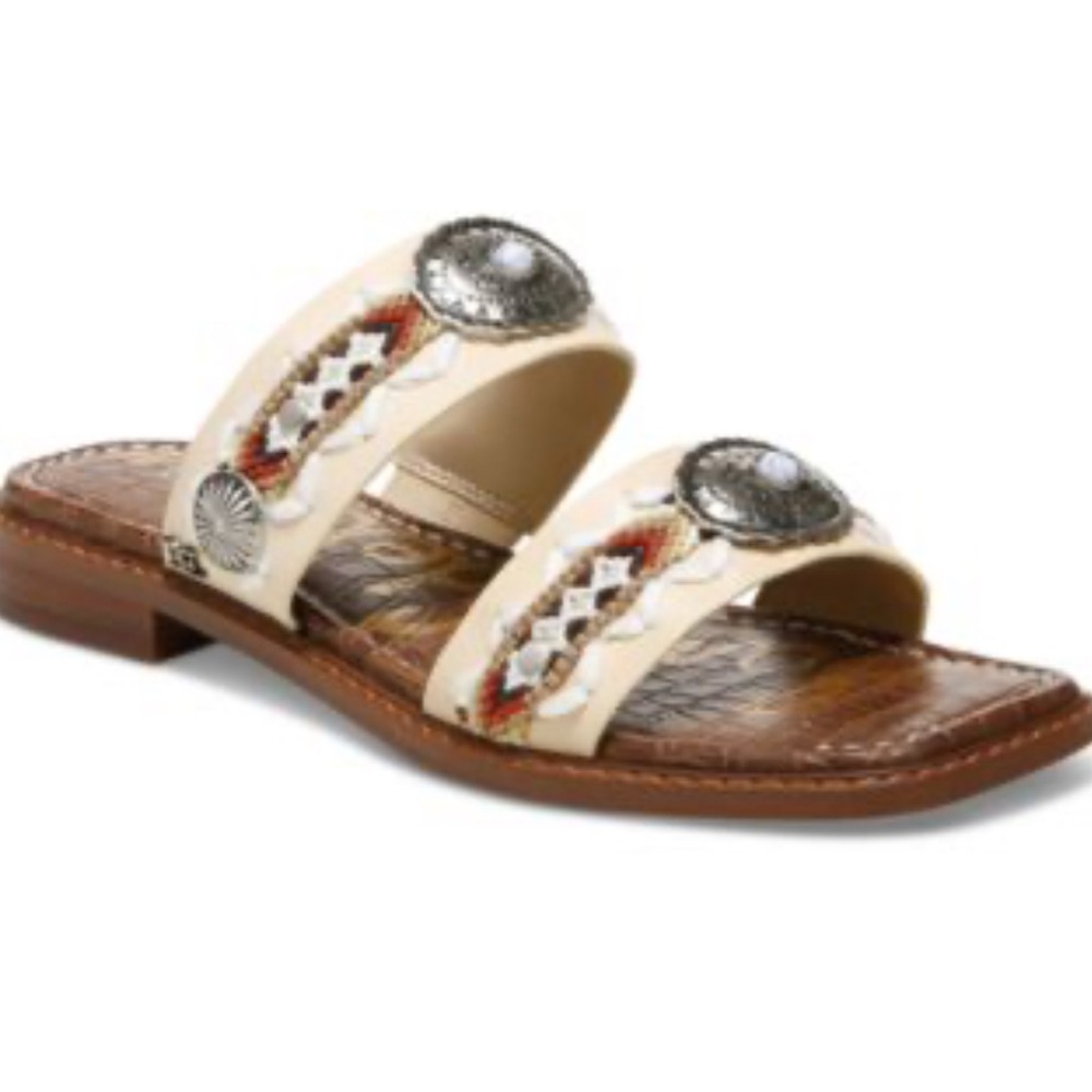 Sam Edelman Women's Cream and Brown Sandals